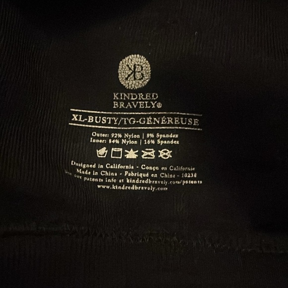 XL Busty Kindred Bravely Maternity Nursing Wire Free Bra Black - Picture 5 of 6